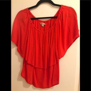 Orange Holding Horses Off Shoulder Blouse Size S